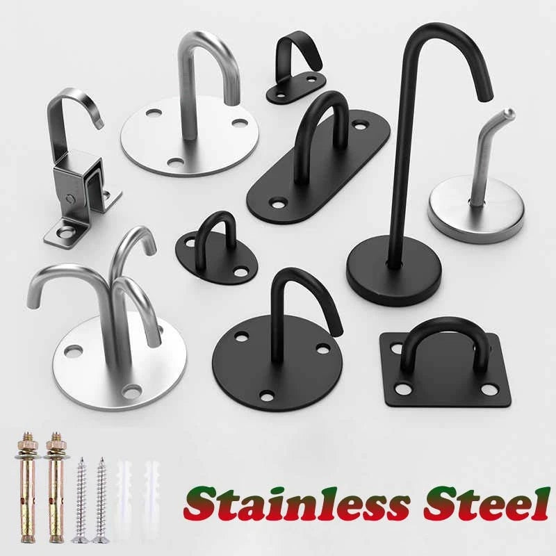 Heavy Duty Ceiling Hooks Stainless Steel Wall Mount Top Hook Hanging Hardware