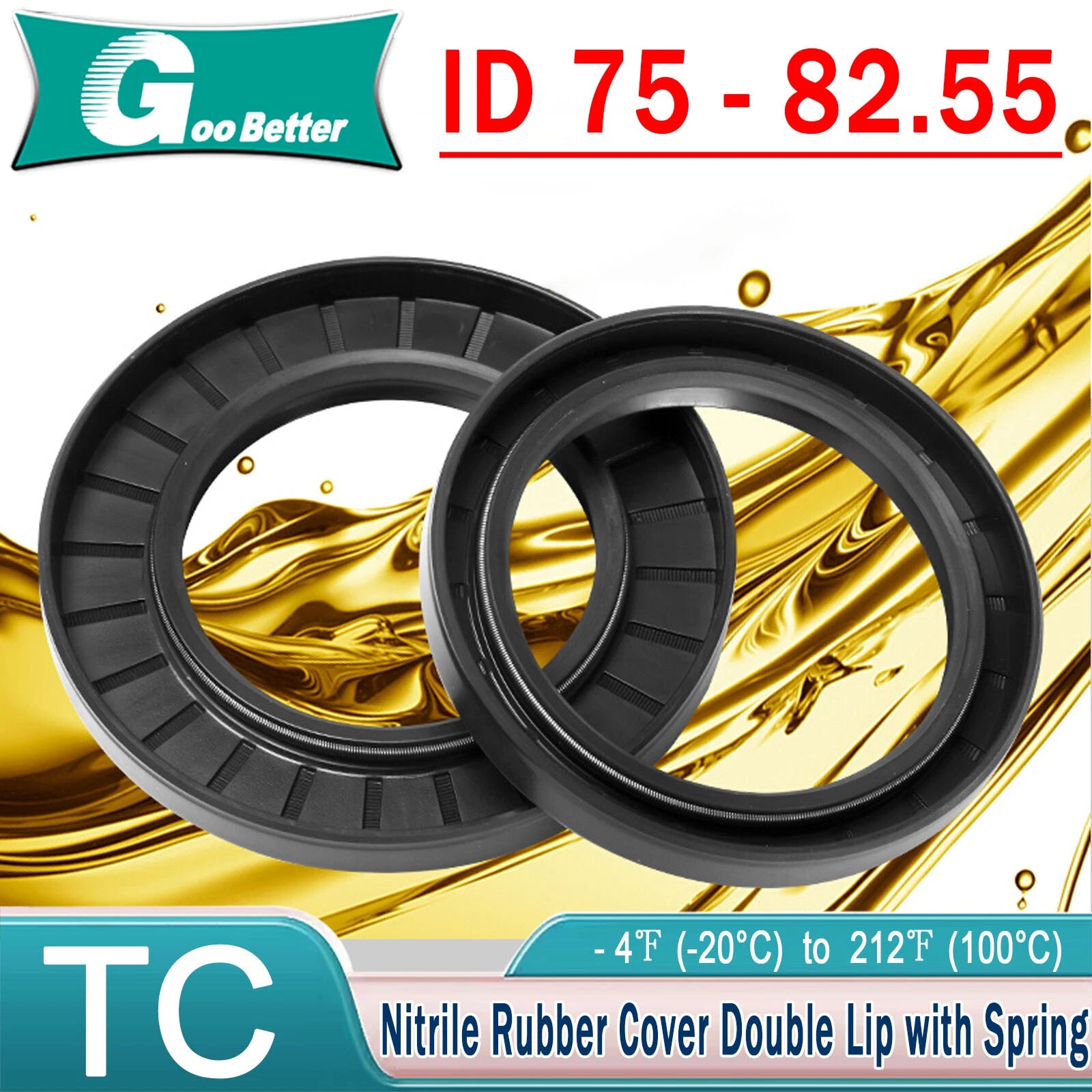Oil Seal 75 76 77 78 79 80 81 82mm Inner dia Rotary Shaft Double Lip R23 TC TTO