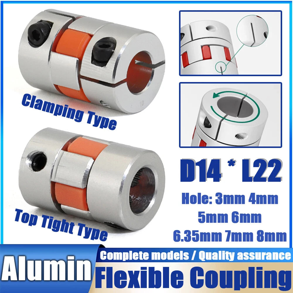 Flexible Plum Coupling Shaft Coupler 3 4 5 6 7 8 mm CNC Stepper Motor 3D Printer