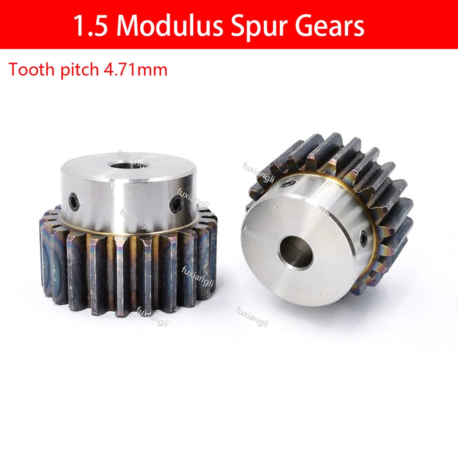 1.5 Modulu 12T-40T Spur Gears pitch 4.71mm 45# Steel With Step Pinion Motor Gear