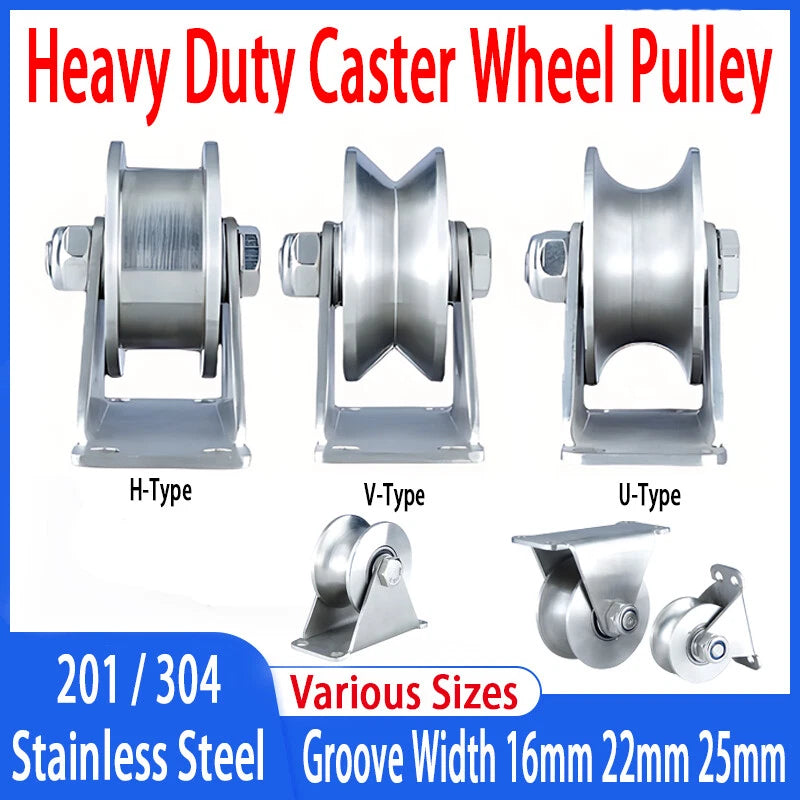 V/U/H Typ Single Wheel Pulley Block Sliding Gate Rollers Heavy Duty Caster Wheel