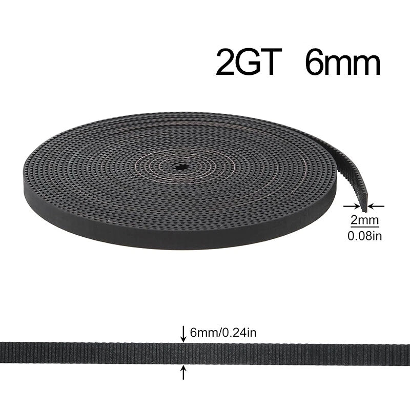 GT2 / 3M / MXL / XL / 5M Timing Belt — Open-End Synchronous Drive Belt, 6mm–15mm Wide