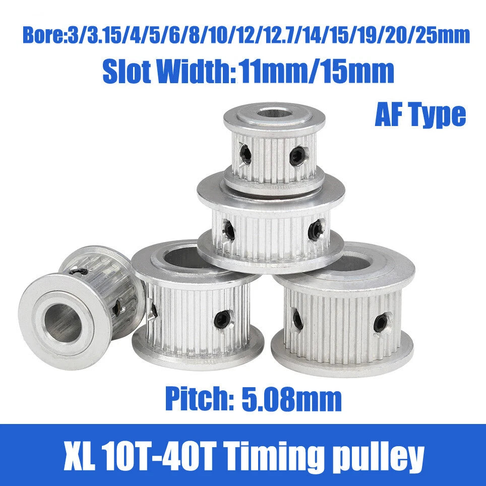 10-40Teeth XL Synchronous Pulley 3-25mm Timing Belt Width 11mm 3D Printer Drive
