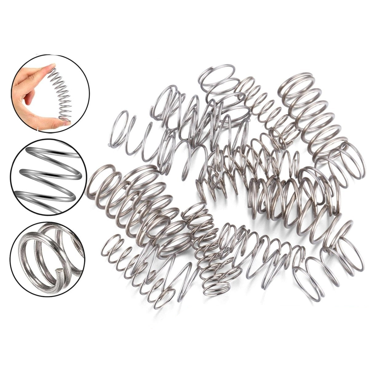 Wire Dia 0.6mm Compression Spring OD 4 - 12mm & 5mm - 120mm Length Pressure Small - HomeDIYer