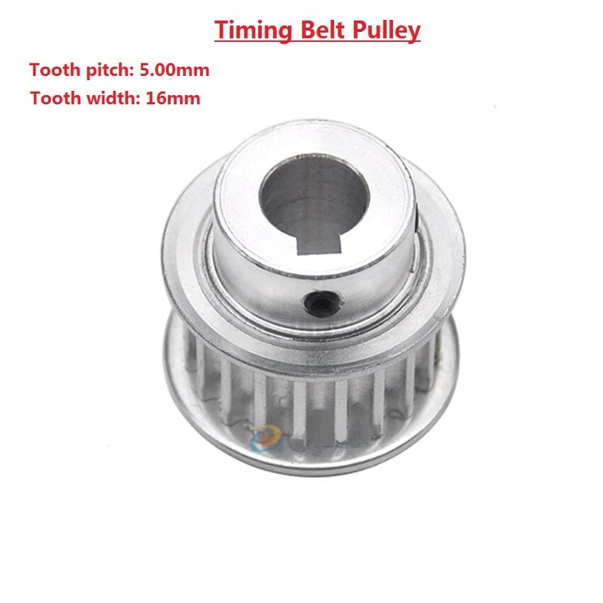 HTD-5M 15T-80T Timing Belt Pulley With Step/Keyway, Bore 8-25mm Teeth Width 16mm