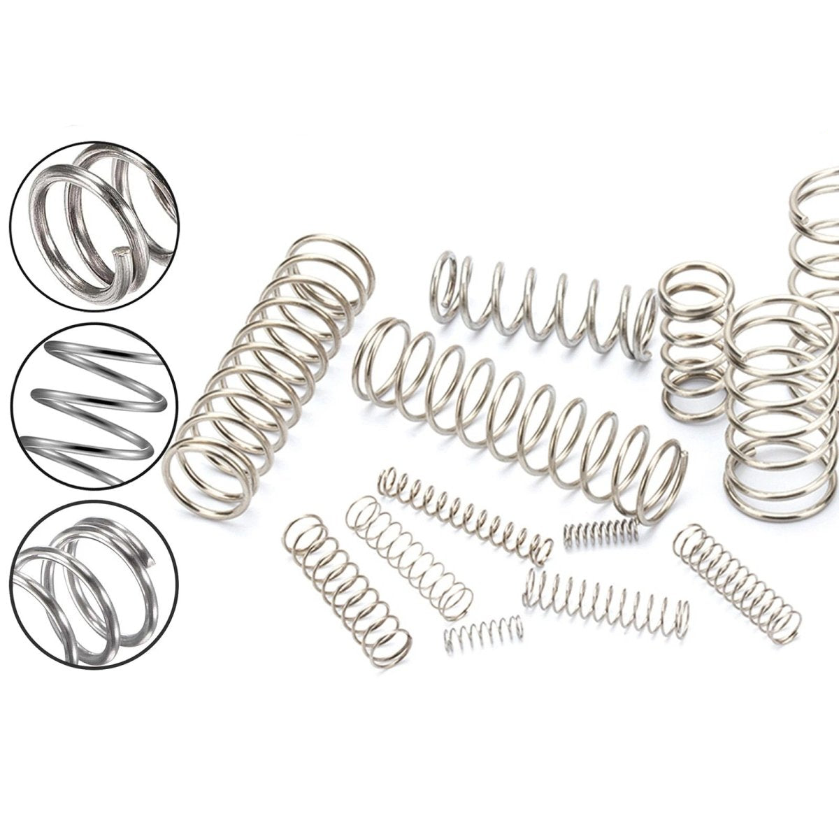 Stainless steel Small Compression Springs Wire Dia 1.6mm OD 16mm - 30mm L:10 - 120mm - HomeDIYer