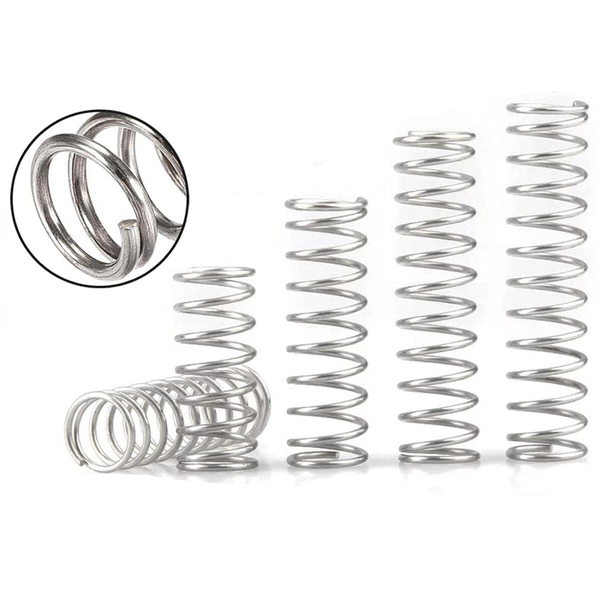 Compression spring 0.8mm, 304 stainless steel Length 5 to 120mm Pressure spring - HomeDIYer