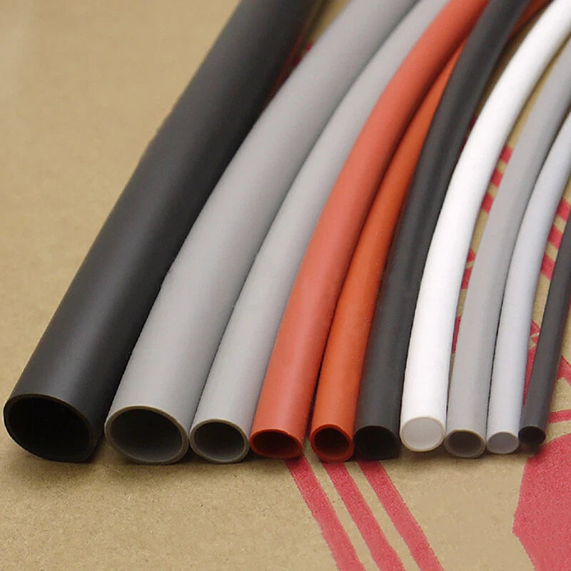 Black Silicone Rubber Heat Shrink Tubing — φ0.8mm to φ55mm, 1m–50m