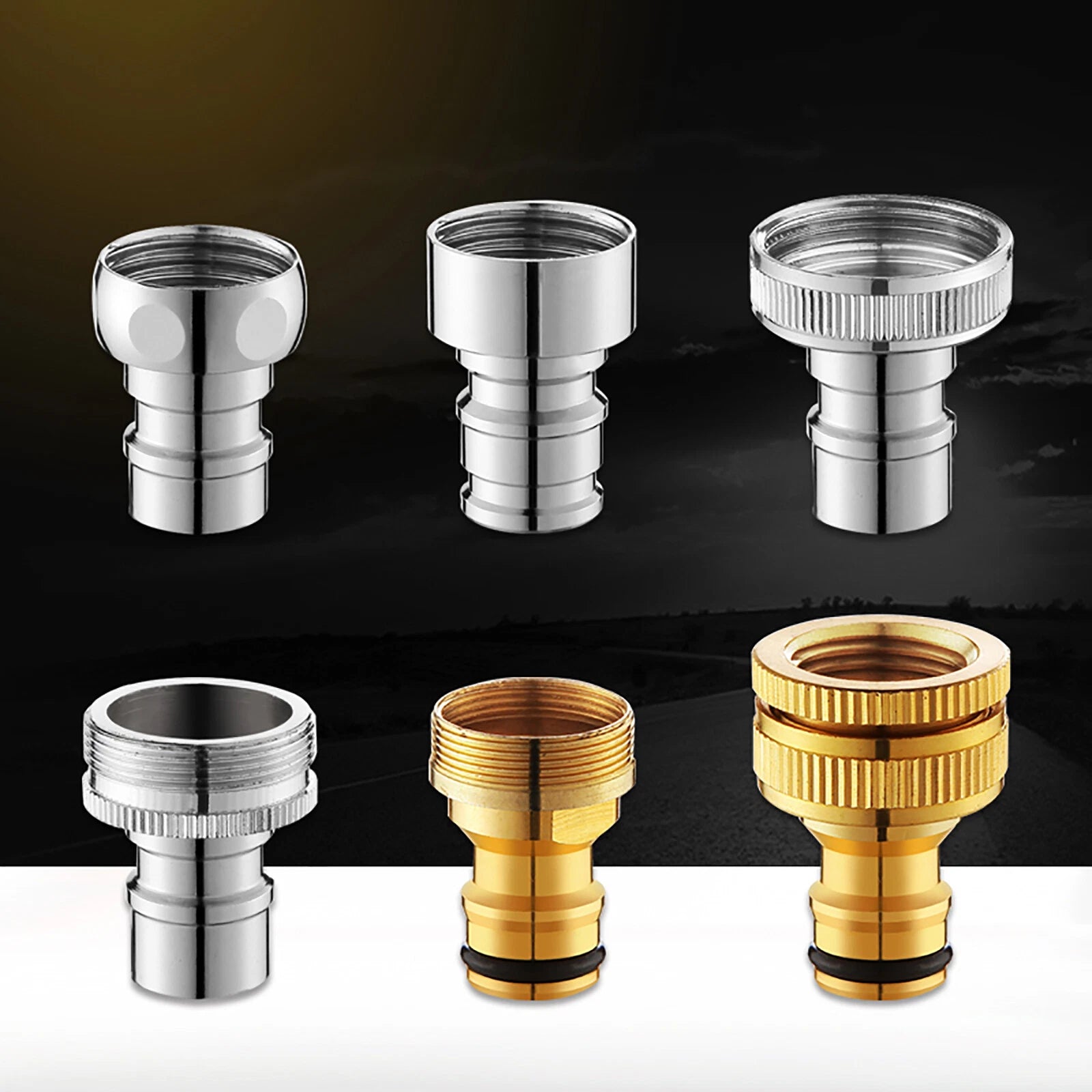 Universal Faucet Adapter 1/2" & 3/4" — Kitchen & Garden Hose Tap Connector