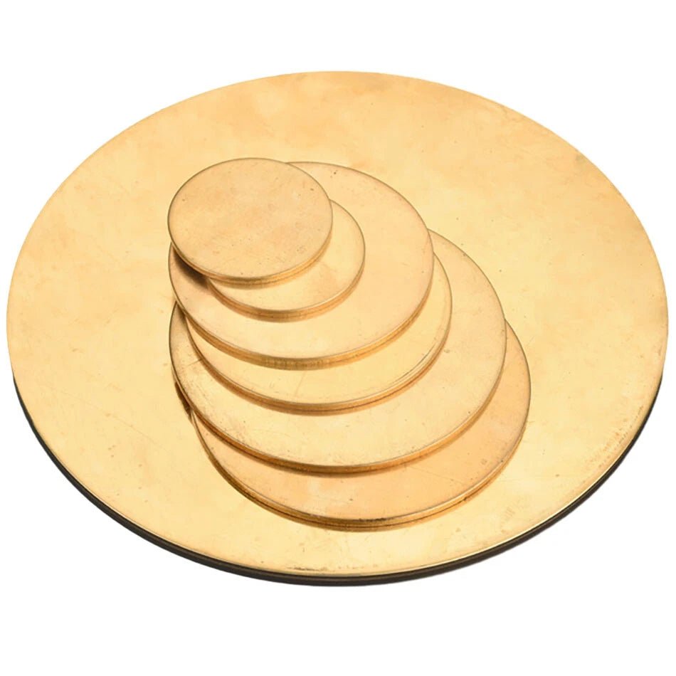 H62 Ø20/30/50/80/100mm - 200mm Thick Brass Discs Round Plate Round Brass Sheets - HomeDIYer