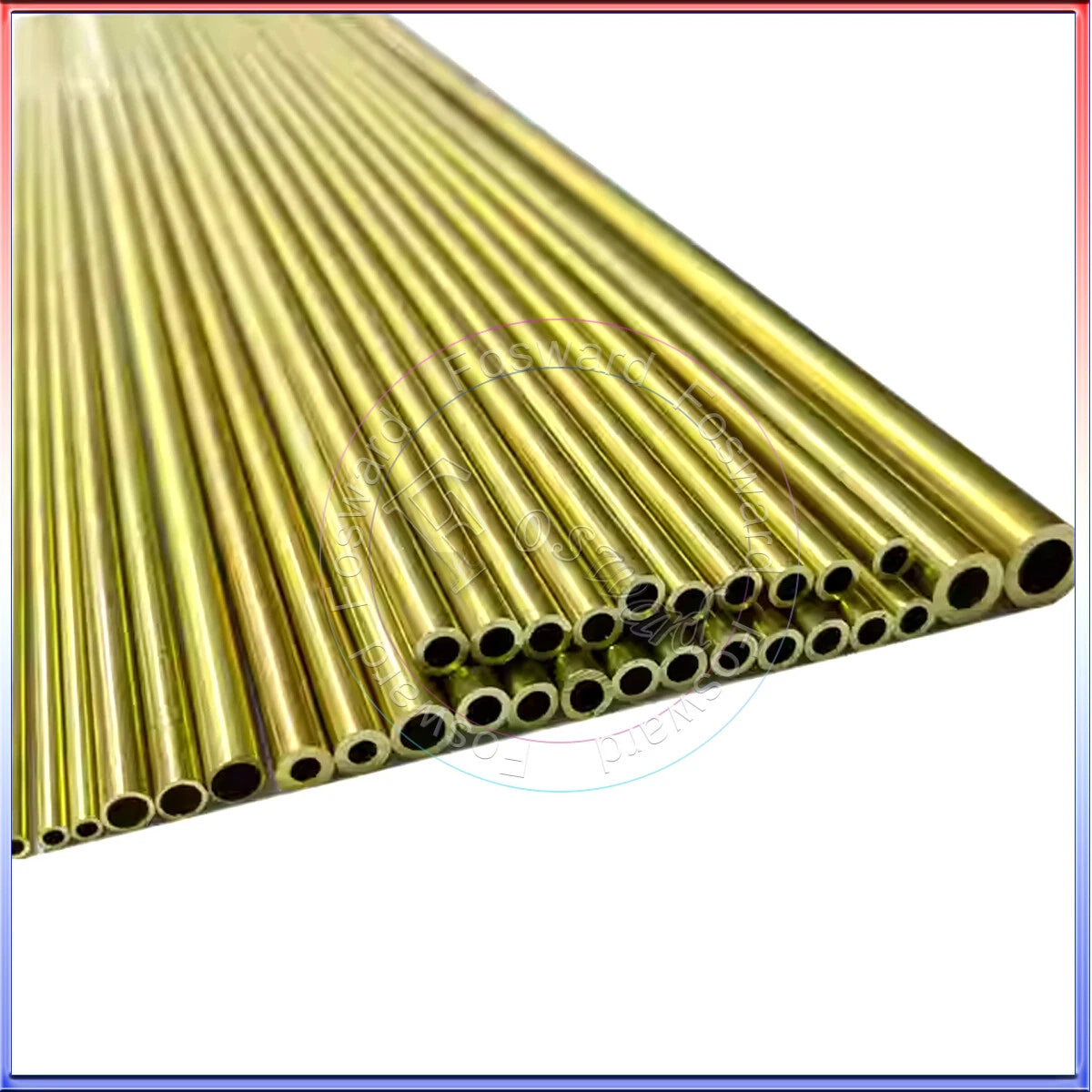 Brass Round Tube — OD 15–80mm, Wall 1–5mm, 300mm Length