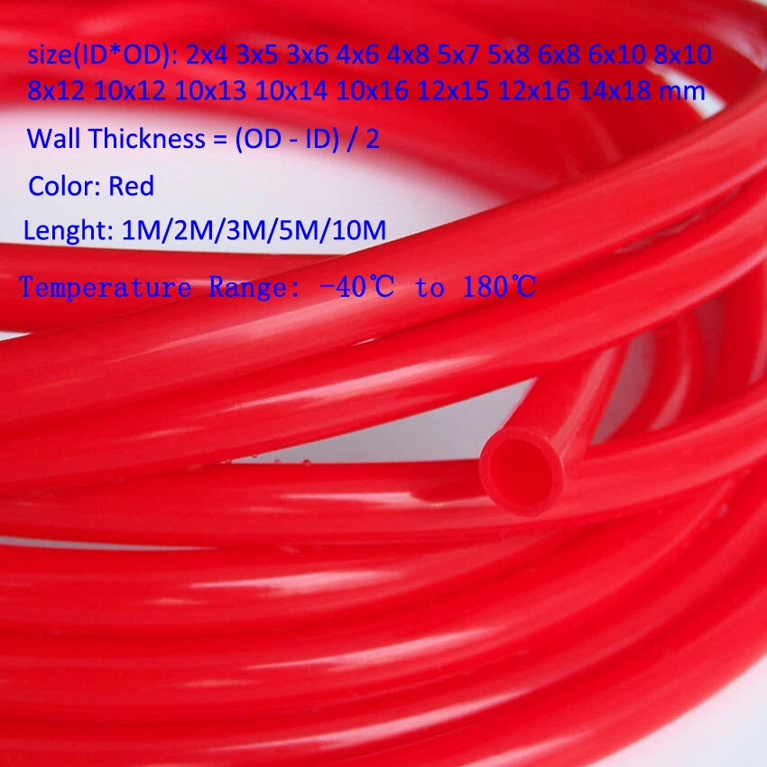 Silicone Rubber Vacuum Hose Food Grade Tube Pipe Fish Car Aquariums Air - Red