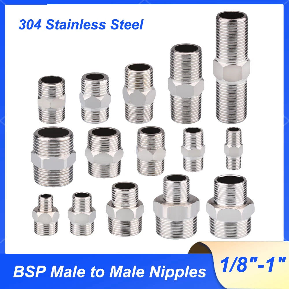 Stainless Steel 90° Elbow BSP Pipe Fittings — Female & Male Reducing Adapters
