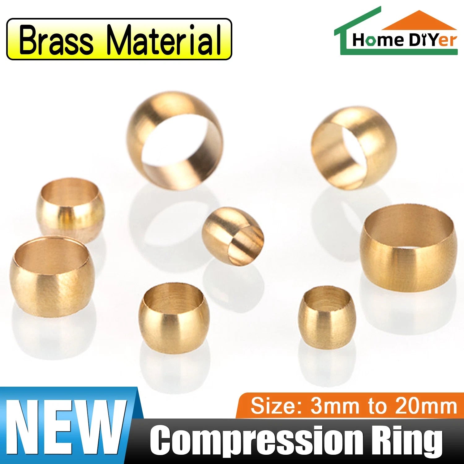 Brass Compression Rings Olives — Metric Sealing Rings for Copper Tube Fittings