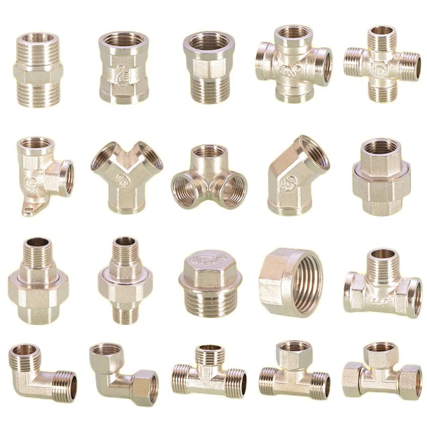 BSP 1/2" Brass Pipe Fittings — Adapters, Elbows, Tees & Connectors