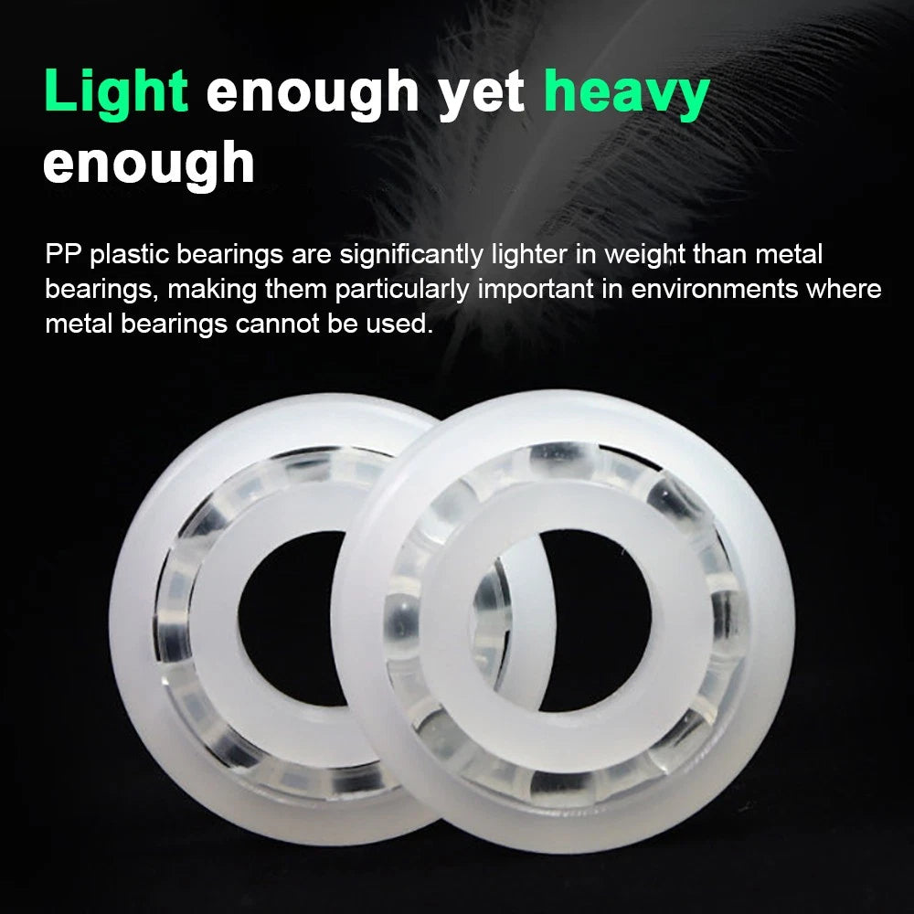 Plastic Bearing PP 608 6000 6001 6004 6206 Glass Balls ID 6mm~30mm Ball Bearings