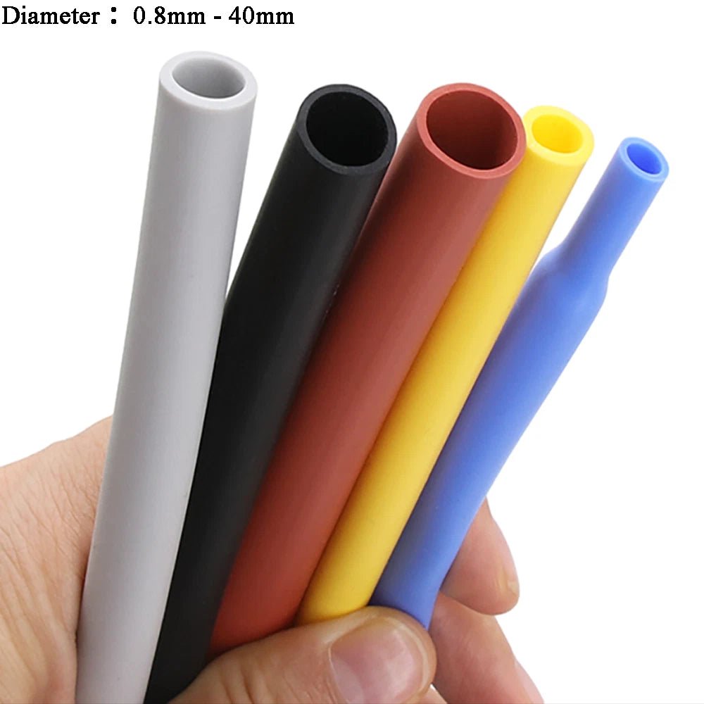 Silicone Rubber Heat Shrink Tubing — φ0.8mm to φ40mm, Multiple Colors - HomeDIYer