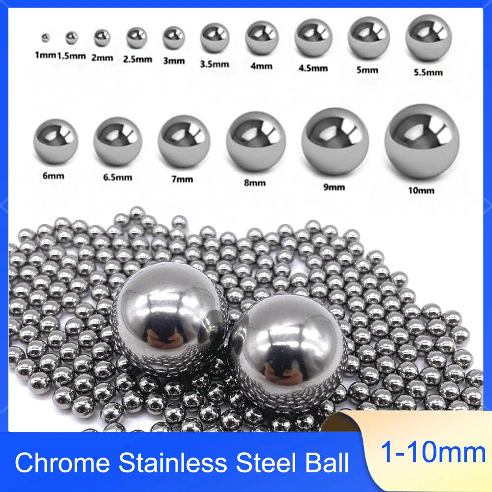 Chrome Stainless Steel Ball Bearings Diameters 1/1.5/2/3/4/4.5/5/6/7/8/9/10mm