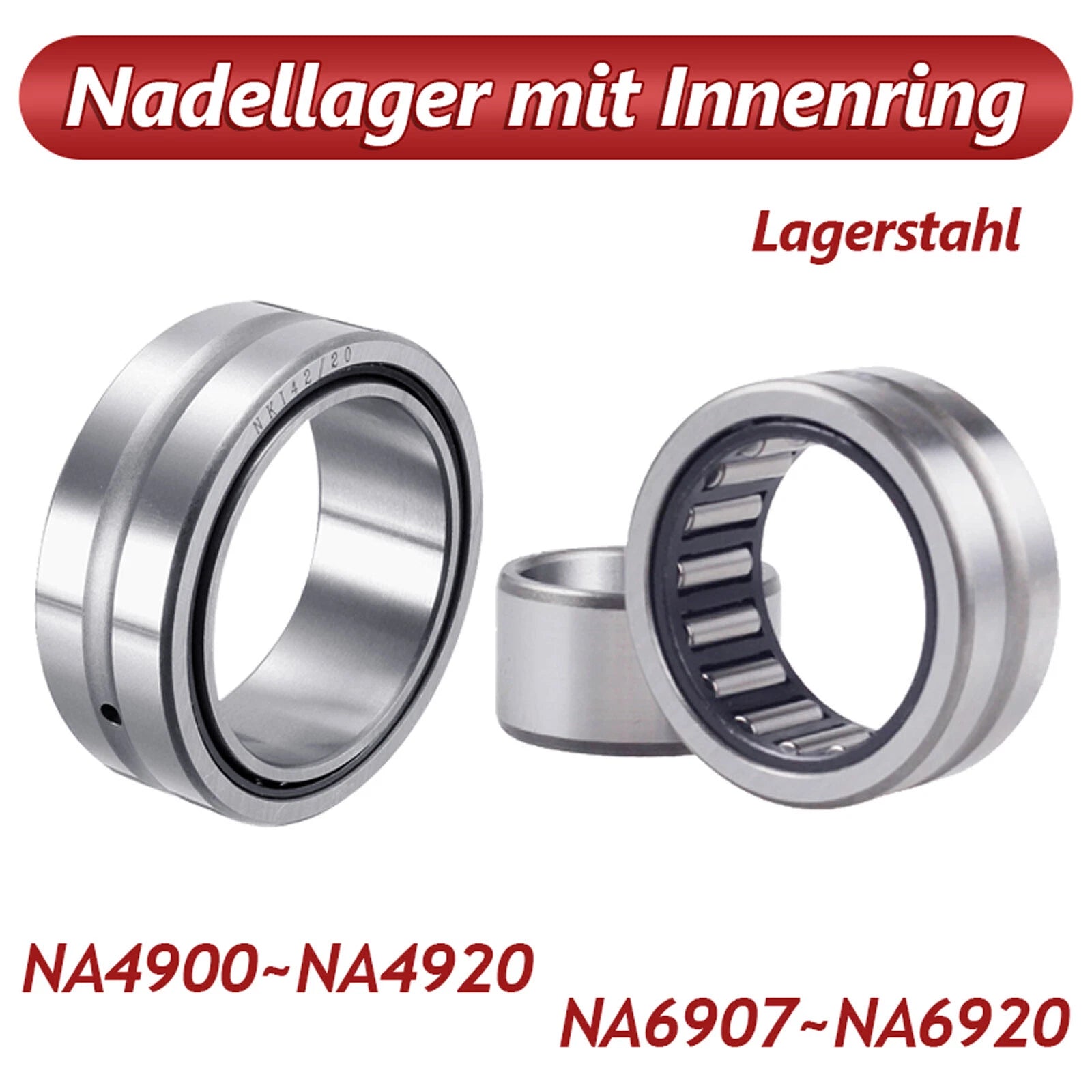 Needle Roller Bearings With Inner Ring High-Quality NA4900 - NA6920 ID 10-100mm