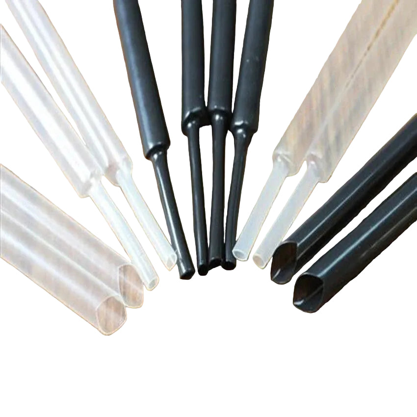 2:1 PVDF Heat Shrink Tubing — Black & Clear, 0.8mm to 19.1mm, 175°C Rated