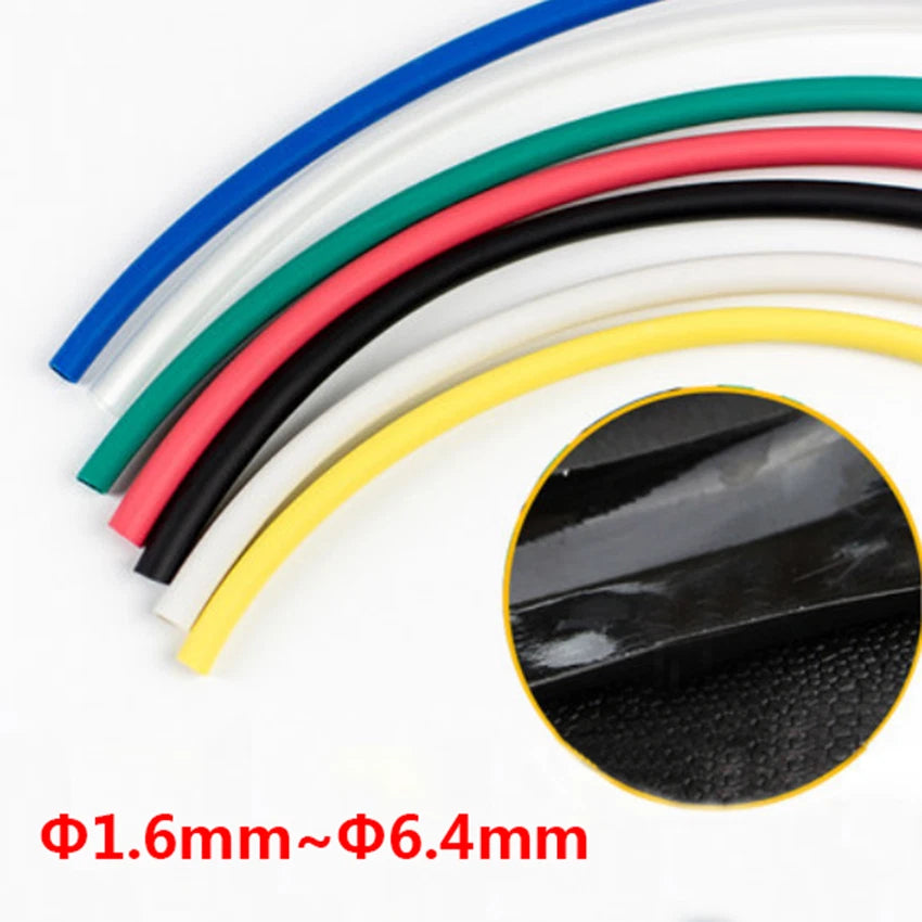 3:1 Adhesive Heat Shrink Tubing — PE Glue Lined, 1.6mm to 6.4mm, 7 Colors