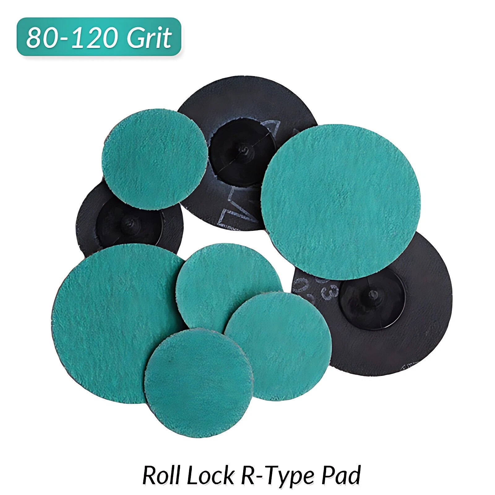 1‑Inch 25mm R‑Type Roll Lock Sanding Discs — P80 P120 Grit Quick‑Change Abrasive for Die Grinders