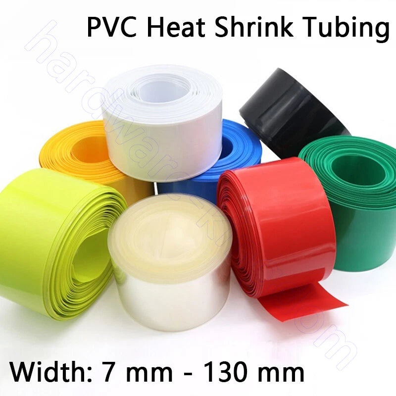 PVC Heat Shrink Tubing 7–130mm | RC Battery, LiPo, NiMH, NiCd Wire Wrap