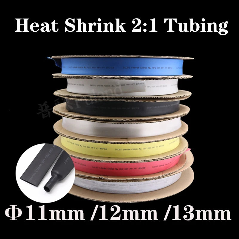 Heat Shrink Tubing 2:1 Ratio – φ11mm / φ12mm / φ13mm Weatherproof Cable Sleeving