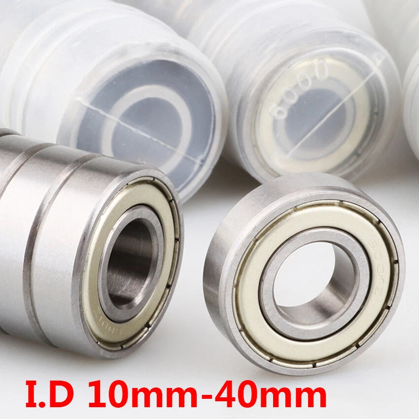 Bore 10mm to 40mm Deep Groove Ball Bearings Iron Shielded Sealing 6000ZZ-6008ZZ