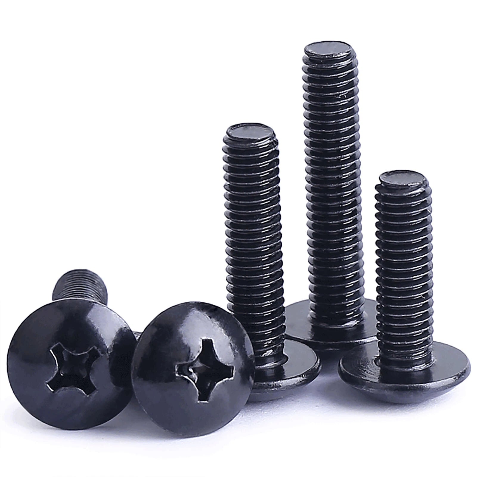 GooBetter Fastener Black Phillips Machine Screws – Pan & Truss Head Zinc-Plated Steel M3 to M6