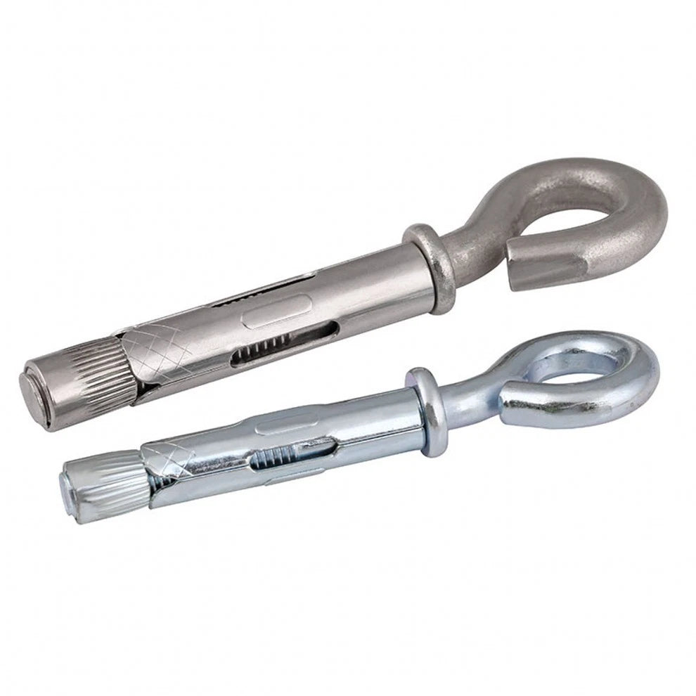 Eye Bolt Sleeve Anchors for Concrete — Zinc-Plated & 304 Stainless Steel