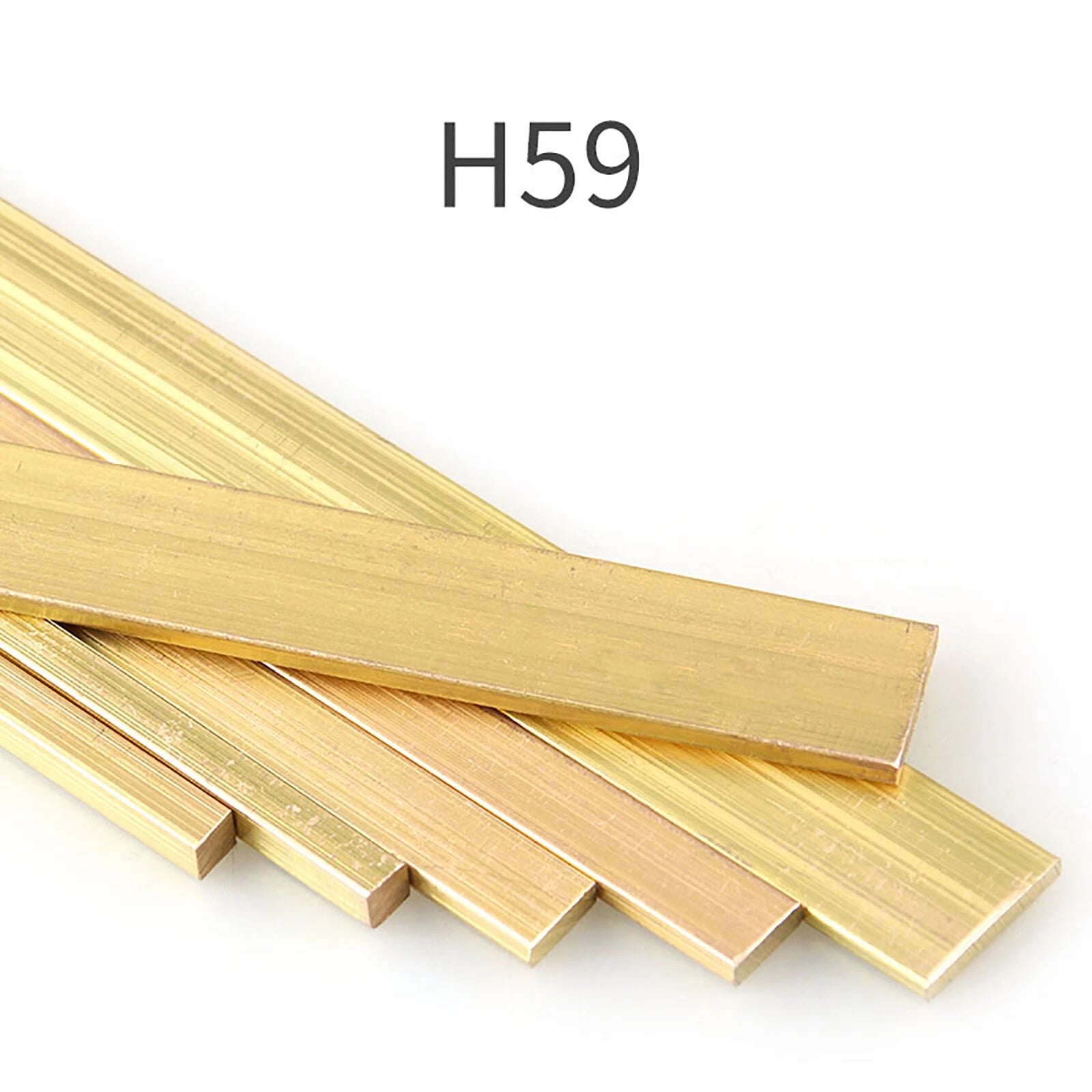 H59 Brass Solid Rod Bar Square Sheets Cutting Tool Metal - Assorted Sizes 500mm