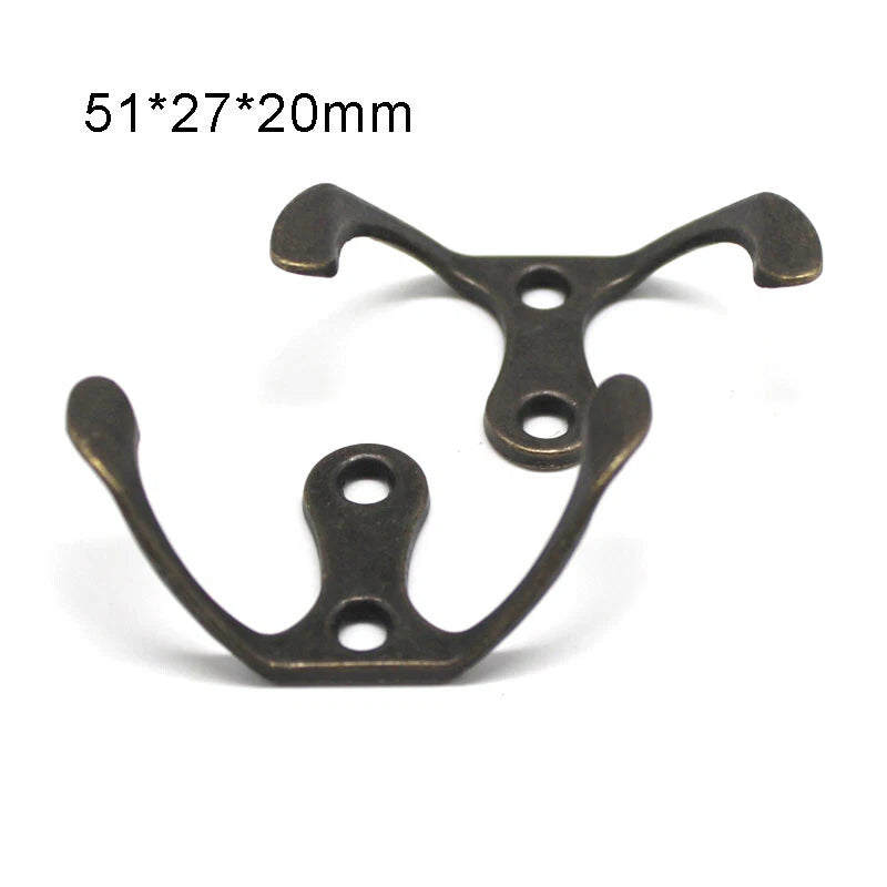 Coat Hooks Black Cast Iron Hat Coat Hook Double Robe Hook 51*27*20mm Wall Hooks