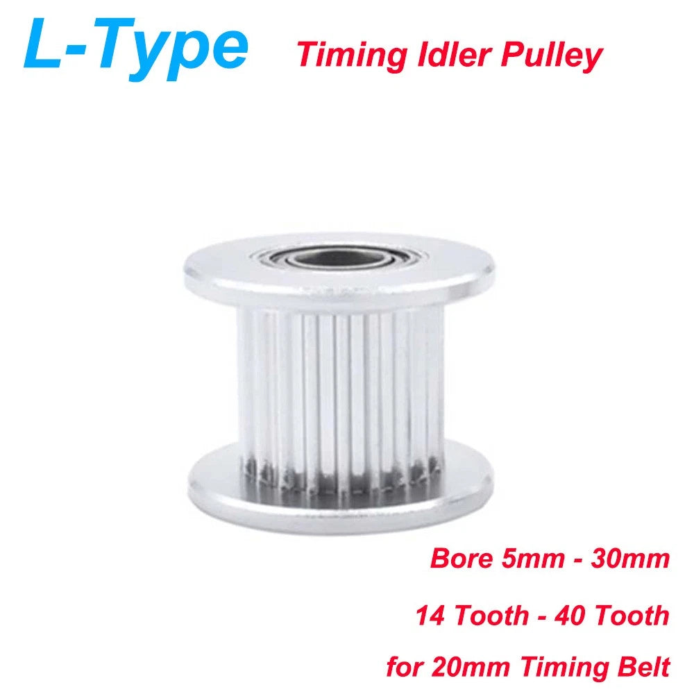 L-Type 14-40T Synchronous Timing Pulley Bore 5mm-30mm for 20mm Width Belt CNC 3D