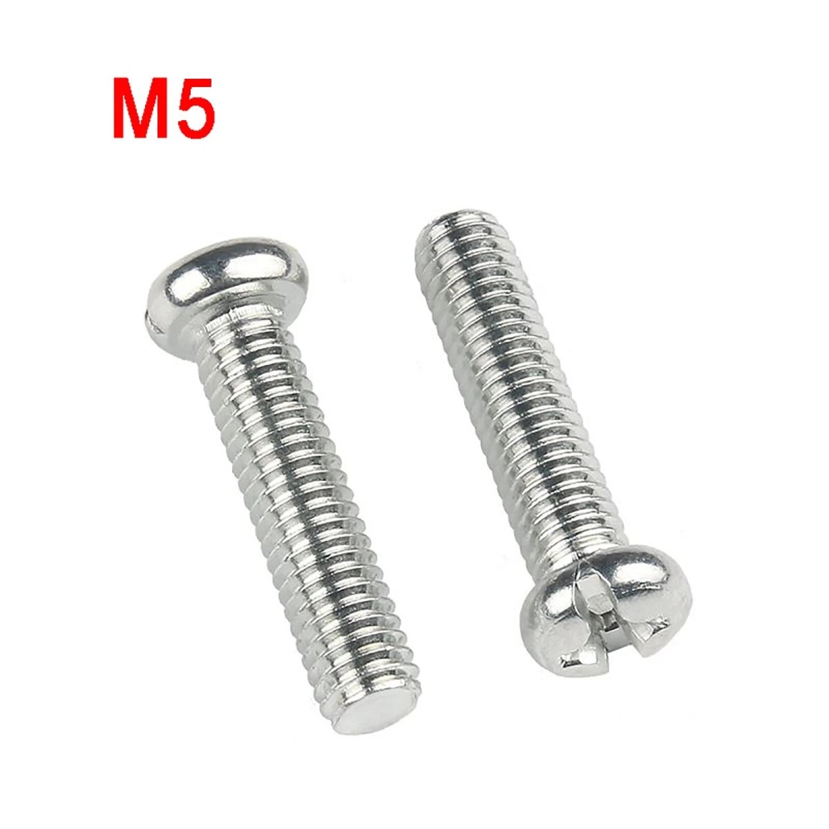 M5 Phillips Pan Head Machine Screws | White Zinc - Plated Steel, 6mm–30mm - HomeDIYer