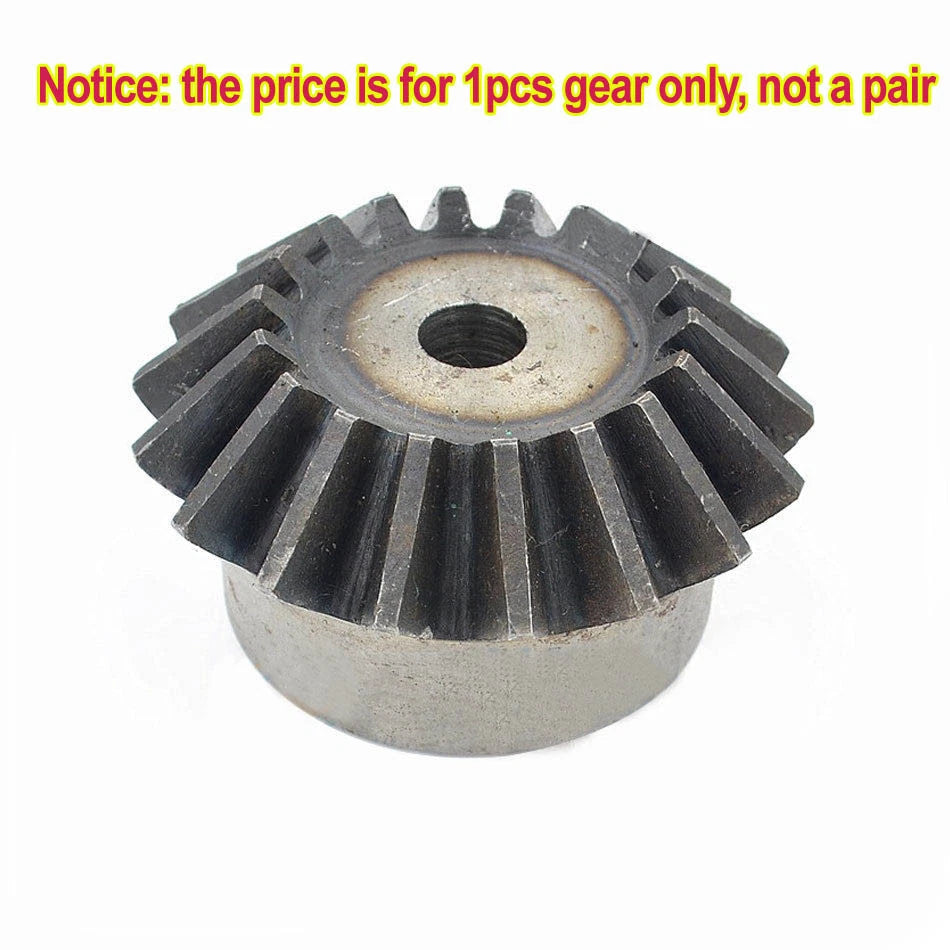 Bevel Gear 1.0 Mod 15/16/18/20/24T 90° 1:1 Pairing Metal Motor Bevel Gear x 1Pcs