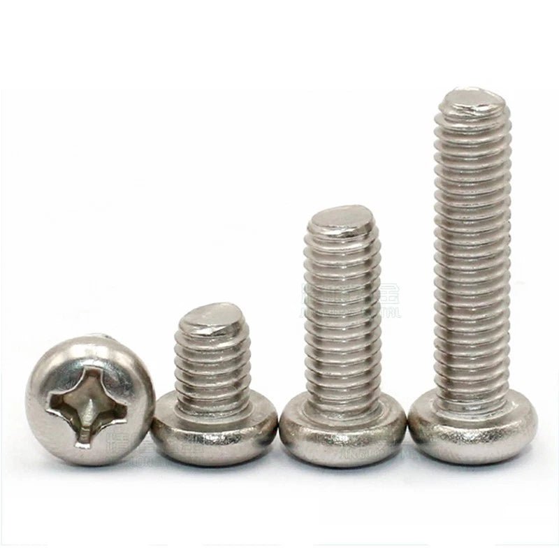 M1–M2.5 Pan Head Phillips Machine Screws – A2 Stainless Steel (304), Fully Threaded - HomeDIYer