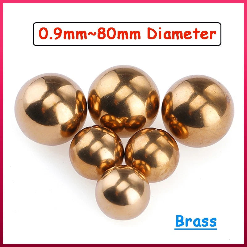 Brass Ball Bearings Art Craft Spheres Metal Balls 0.9mm ~ 80mm