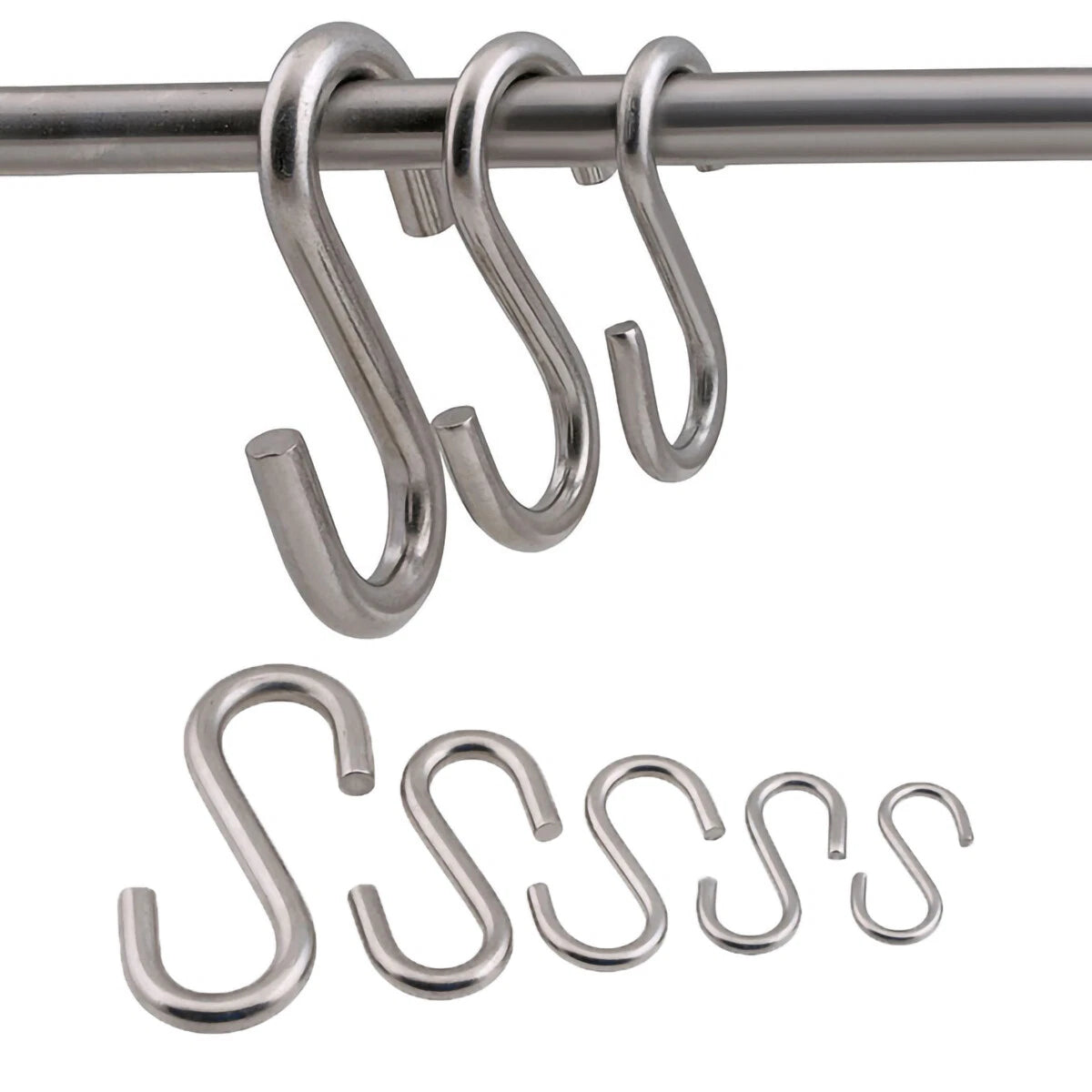 A2 Stainless S Hooks Heavy Duty Garden Tool Shed Steel Rust Proof Loop Hanger