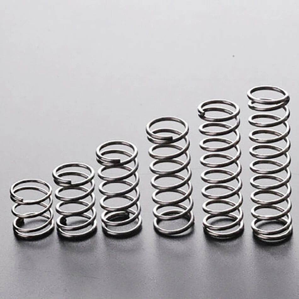 10pcs 304 Stainless Steel Compression Pressure Small Springs 0.3mm 0.4mm 0.5mm