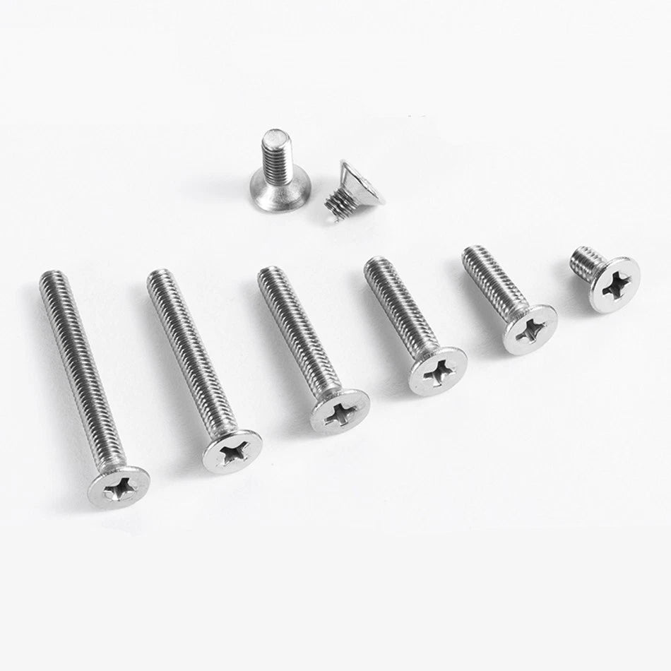 M4 Countersunk Phillips Machine Screws — A2 Stainless Steel | 4mm to 100mm