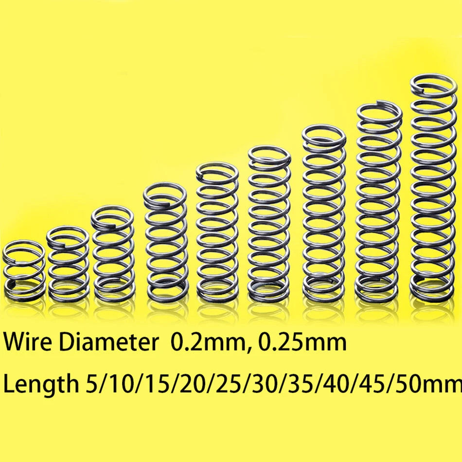 Wire Diameter 0.2mm 0.25mm Mini Springs Stainless Steel Compression Springs