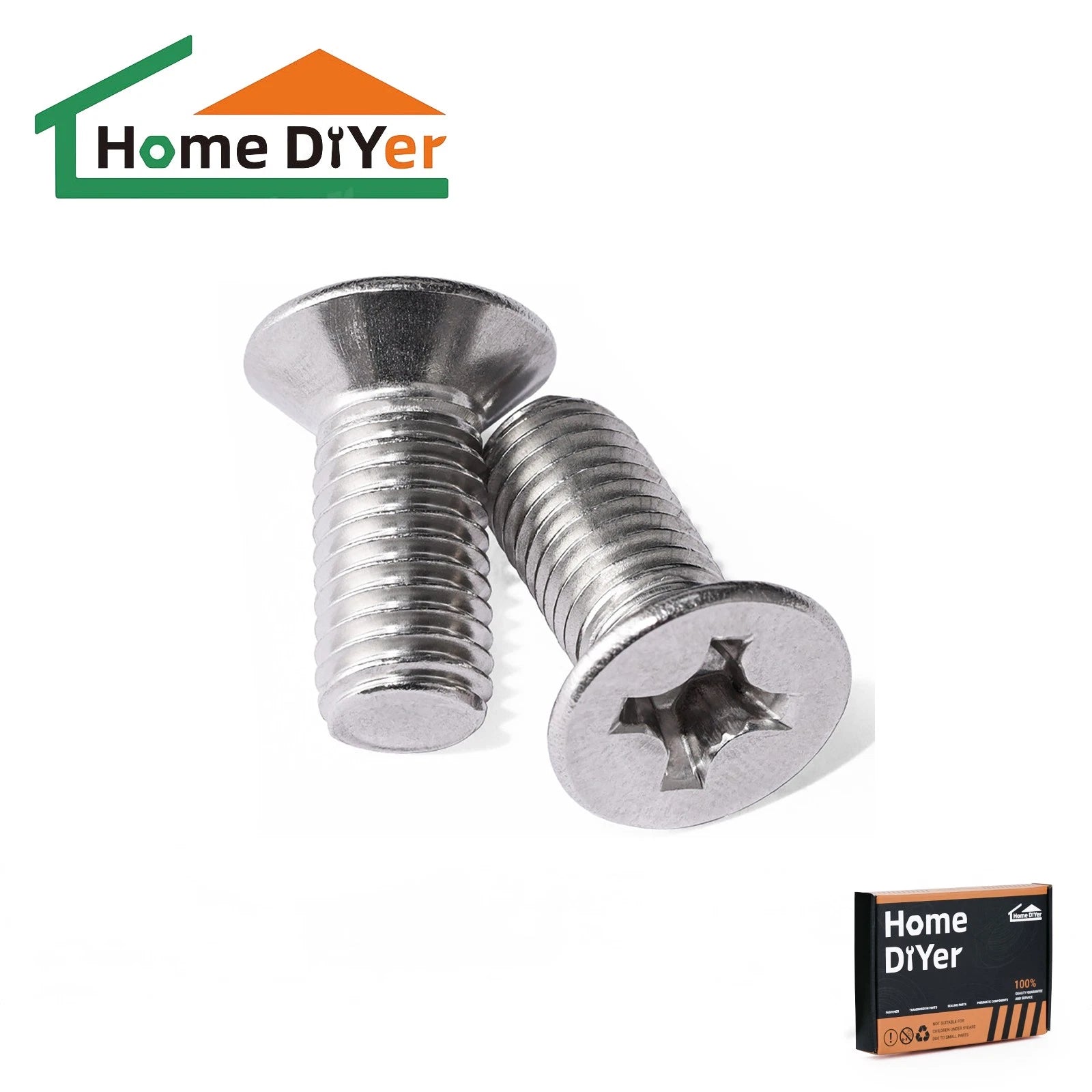 M3 M4 M5 M6 A2 Stainless Steel Pozi Countersunk Machine Screws — Pozidrive Flat Head Bolts