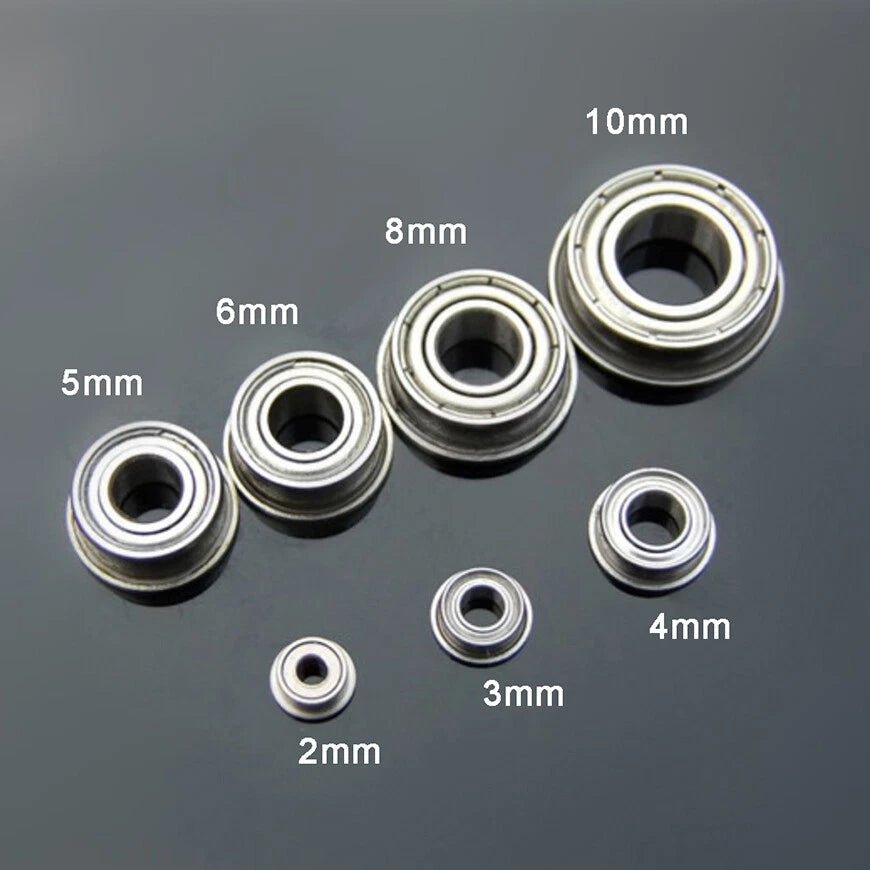 Flange Bearings Metal Shielded Deep Groove Flanged Ball Bearing 2/3/4/5/6/8/10mm