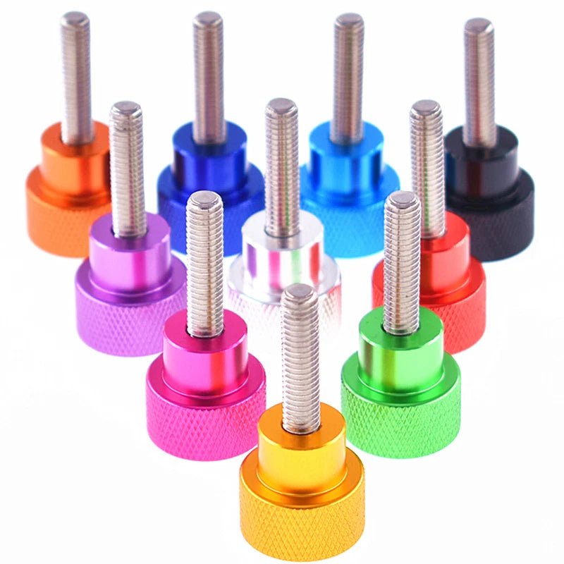 3/8 - 16 UNC Knurled Thumb Screws – Aluminum Hand Grip Knob + Stainless Steel, Anodised Colors (6–100mm Lengths) - HomeDIYer