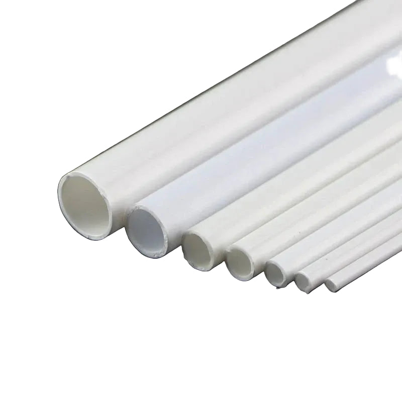 ABS Plastic Round Hollow Tube for DIY Model Crafts — 250mm, 5-Pack