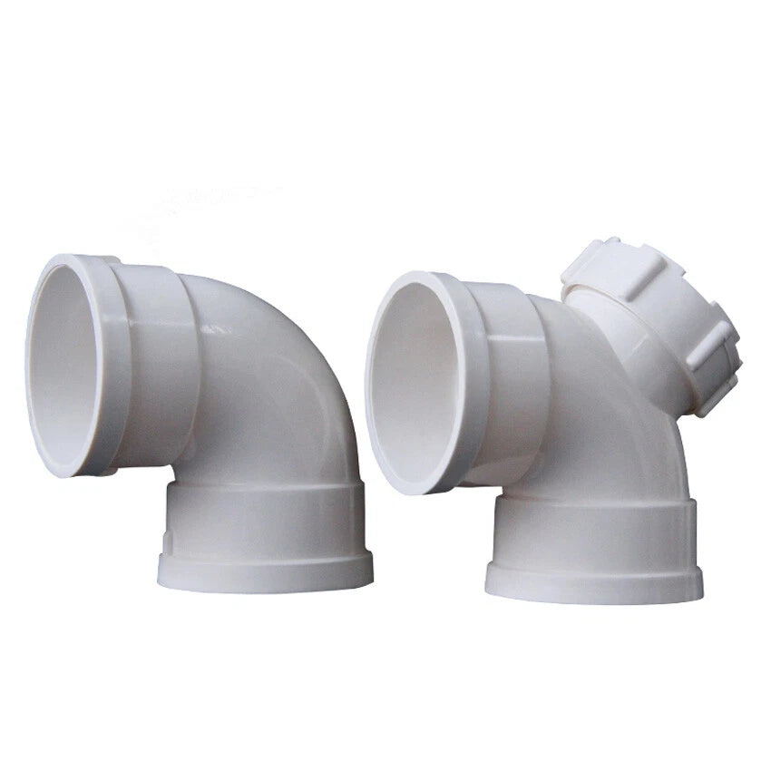 50 75 110 160 200mm PVC Drainage Pipe Equal 90° Elbow Connector Adapter Fittings