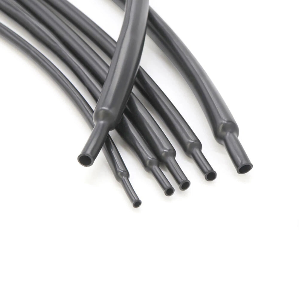 Heat Shrink Tubing 2:1 Gloss Black — Flexible Soft Wire Insulation Sleeve