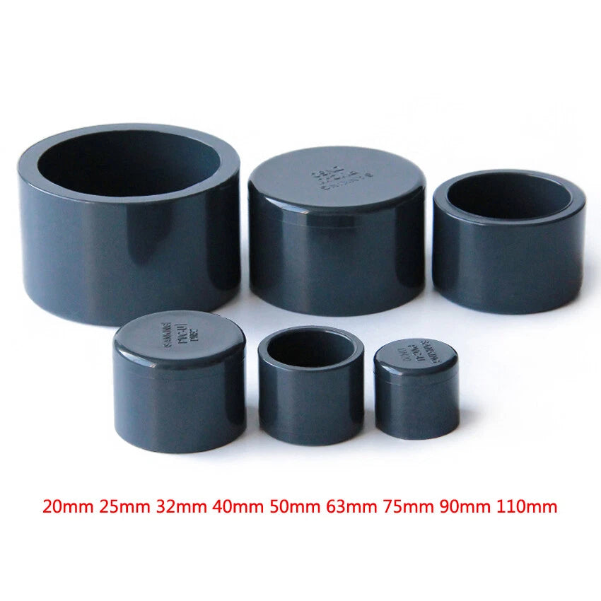 UPVC Water Supply Pipe Cap Stop End Lock Fittings I.D 20mm-100mm Solvent Weld