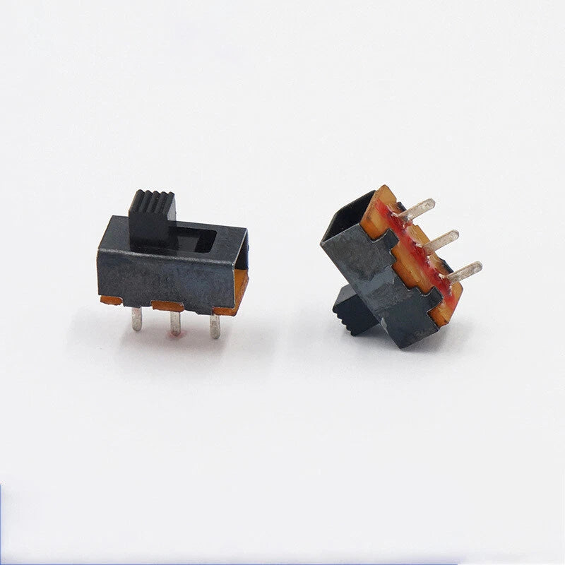3-Pin SPDT PCB Slide Switch — 2-Position Mini Toggle, 2/3/4mm Handle Height